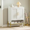 MaseiKar Shoe Cabinet, 5-Tier Shoe Storage Organizer with Doors, Wooden Shoe Cabinet Storage for Entryway, Freestanding Shoe Rack Cabinet - 2 of 4