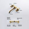 Munora Wall Mounted Bathroom Sink Faucet, Archaize Finish with 360° Swivel Spout and Cross Handles - 3 of 4