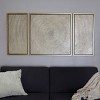 Set of 3 Canvas Starburst Ripple Framed Wall Arts with Gold Frames Gold - Olivia & May - 2 of 4