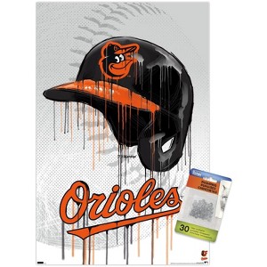 Trends International MLB Baltimore Orioles - Drip Helmet 22 Unframed Wall Poster Prints - 1 of 4