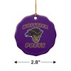 Whittier College Poets Logo Porcelain Scalloped Holiday Christmas Tree Ornament - 3 of 4