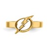 Black Bow Jewelry Sterling S. 14k Yellow Gold Plated NHL Tampa Bay Lightning Toe Ring - 3 of 4