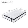 GDFStudio Mary 12" White Memory Foam Individual Pocket Spring Hybrid Mattress - image 3 of 4