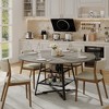 Garvee Dining Room Round Table Set for 4-6, Circle Kitchen Dining Table with Metal Base, 47 Inch Wooden Round DiningTable, Wood Kitchen Tables - 3 of 4