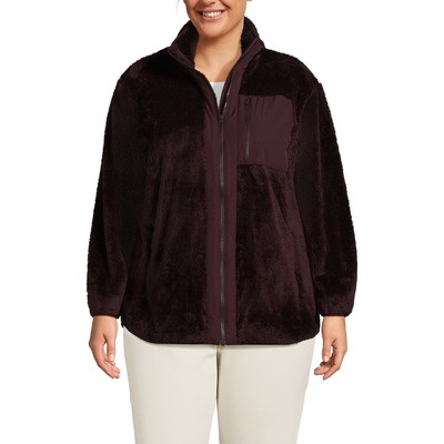 Lands' End Women's Full Zip Cozy High Pile Fleece Jacket