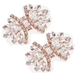 Unique Bargains Sparkling Elegant Handmade Sewing Crystal Rhinestone Applique - 1 of 4