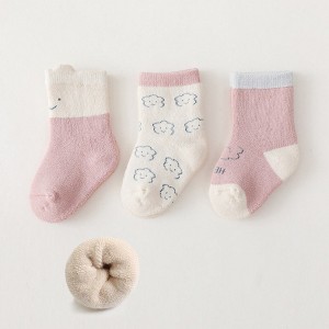 MyKids-Usa Baby Cartoon Print Pattern Thickened Soft Cotton Socks - 1 of 4