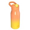 Zak Designs 14 fl oz Double Walled Stainless Steel Tranquility Insulated Straw Bottle - 3 of 4