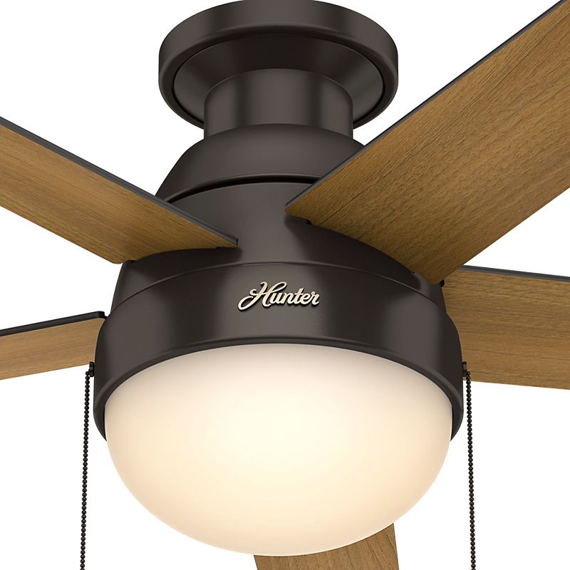 46" Anslee Low Profile Ceiling Fan (Includes LED Light Bulb) - Hunter Fan, 4 of 12
