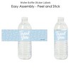 Big Dot of Happiness Dusty Blue Elegantly Simple - Guest Party Favors Water Bottle Sticker Labels - Set of 20 - 2 of 4
