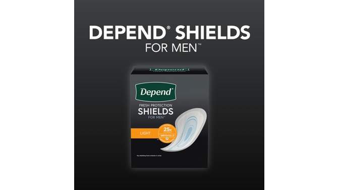 Depend Incontinence Shields/Bladder Control Pads for Men - Light Absorbency - 58ct, 2 of 9, play video