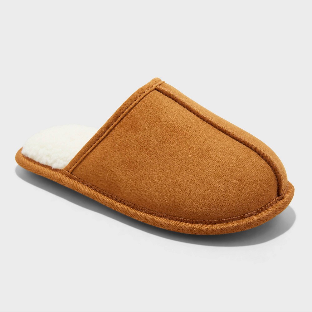 Kids' Ellis Faux Suede Scuff Slippers - Cat & Jack™ Chestnut 13-1