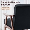 26"W Mid-Century Modern Wingback Accent Chair with Extra-Thick Backrest, Rubber Wood Frame Lounge Chair for Living Room - 4 of 4