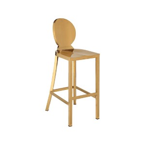 Meridian Furniture,Maddox Gold Stainless Steel Stool - 1 of 4