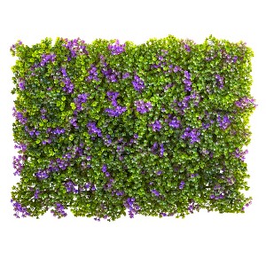 Nearly Natural 6-in x 6-in Purple & Green Clover Mat (Set of 12) - 1 of 2