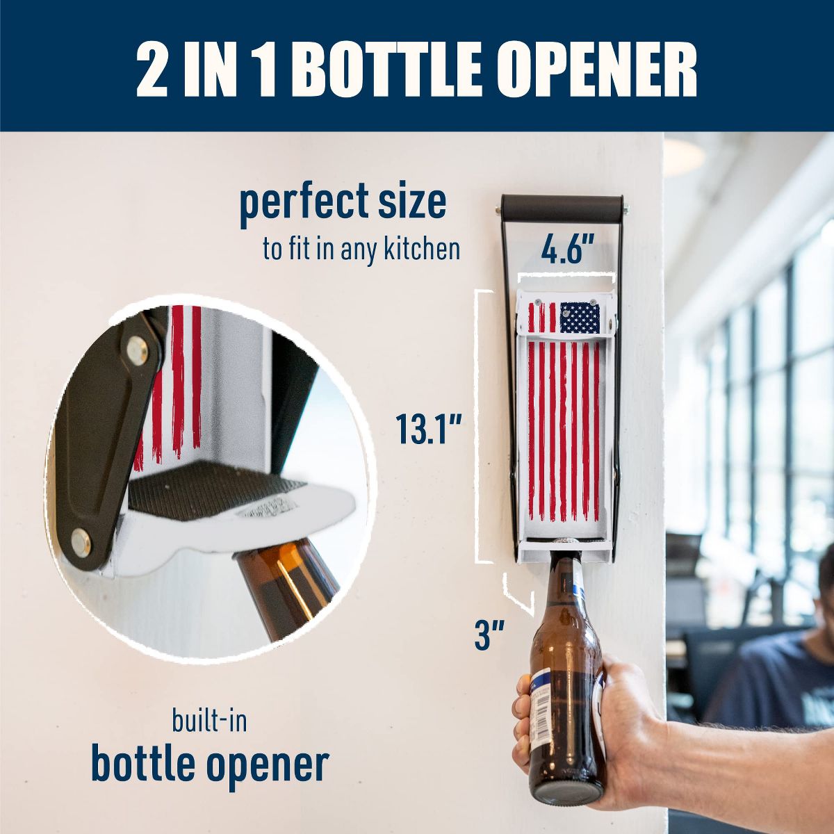 McKay Metal Can Crusher, Heavy-Duty Wall-Mounted Smasher for Aluminum Seltzer, Soda, and Bottles for Recycling - 12 oz and 16 oz Sizes - thumbnail 10