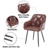 NicBex Modern Half Enclosed Arm Dining Chairs Set of 2 with Thick Upholstered Seat,Stylish Office Chairs,Living Room Side Chairs - 4 of 4