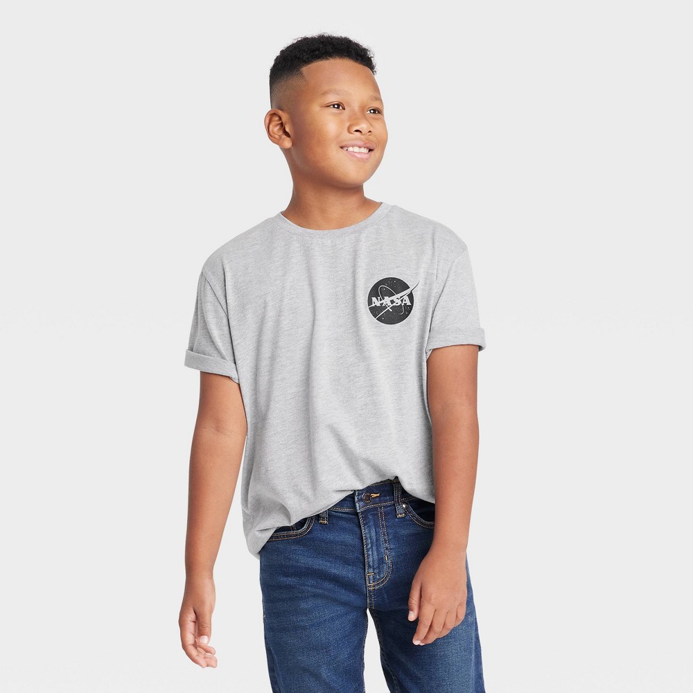 Boys' NASA Space Diagram Short Sleeve Graphic T-Shirt - art class™ Heather Gray XL