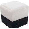 Meridian Furniture,Havre Velour Fur Fabric Ottoman/Stool - 4 of 4
