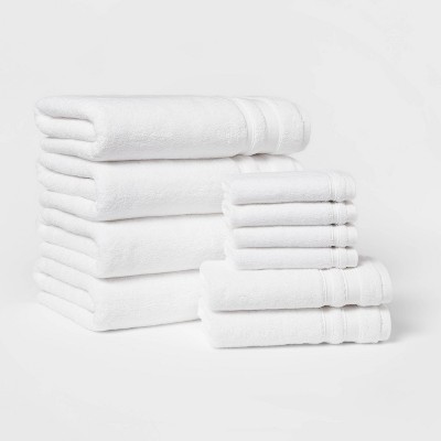 10pk Bath Towel Set True White - Threshold™