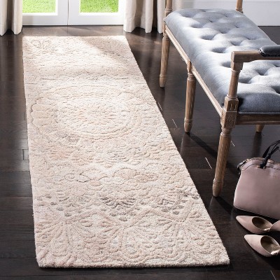 Hand-Tufted Beige and Ivory Wool Runner Rug, 2'3" x 8'