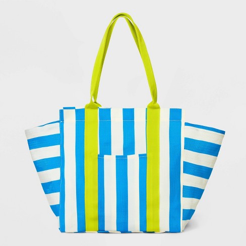 Mesh Tote Handbag - A New Day™ Blue Striped : Target
