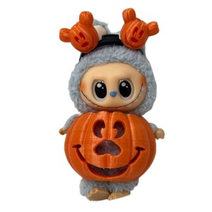 Mickey Pumpkin Plastic Halloween Costume for 17.5 cm Labubu Dolls - 1 of 4