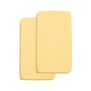 BreathableBaby All-in-One Fitted Sheet & Waterproof Cover, For 36" x 18" Cradle Mattress (2-Pack), Yellow - 1 of 4