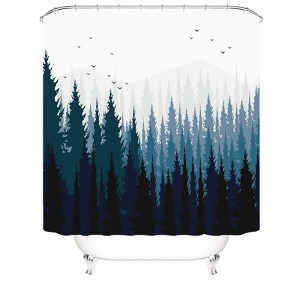 Forest Fog Shower Curtains for Bathroom Waterproof Fabric Bath Curtain Durable Soft Stylish Bathroom Decor 72x72 Inch - 1 of 1