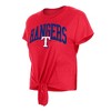 MLB Texas Rangers Women's Front Knot T-Shirt - 3 of 4