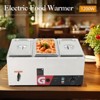 Commercial Food Warmer,1200W Electric Steam Table, Professional Countertop Stainless Steel Buffet Bain Marie,86-185°F Temp Control - 4 of 4