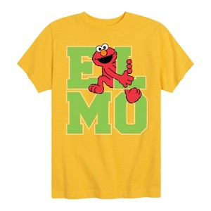 Boys' - Sesame Street - Elmo Collegiate Short Sleeve Graphic T-Shirt - 1 of 4