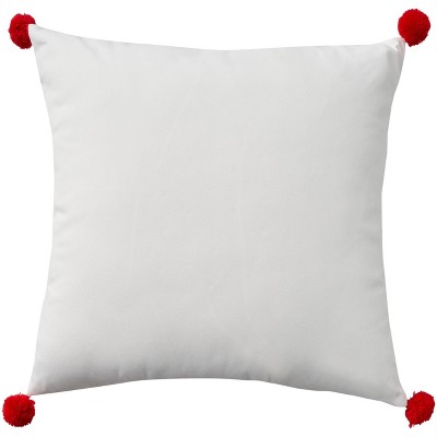 18" Multicolor Embroidered Holiday Sea Turtle Throw Pillow