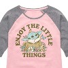Girls' - The Mandalorian - Enjoy The Little Things Shirt Tail Raglan Graphic T-shirt - 2 of 4
