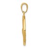 Black Bow Jewelry 14k Yellow Gold Breached Whale Tail Circle Pendant - 2 of 4