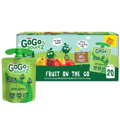 Image of GoGo squeeZ Applesauce, Apple Apple - 3.2oz/20ct