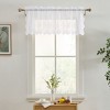 HLC.ME Jolene Floral Rod Pocket Lace Sheer Short Valance for Small Windows, Kitchen and Bathroom - 3 of 4
