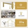 Tall  Bookcase Shelf Storage Organizer, Industrial Book Rack with Metal Frame, Standing Display Rack for Bedroom, Living Room - 4 of 4