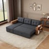 VASIP Upholstered Pull Out Sectional Sofa with Storage Chaise - 2 of 4
