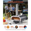 VEVOR Dual Fuel Pizza Oven Outdoor, 12 in Wood Fire & Propane Gas Pizza Oven, Pellet & Propane Pizza-Maker with Thermometer, Black - 3 of 4