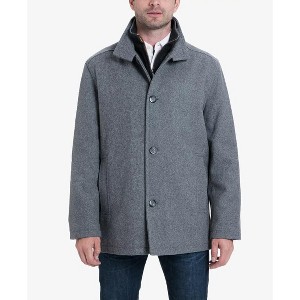 LONDON FOG Men's Wool Blend Car Coat with Bib - Available in many colors - 1 of 4
