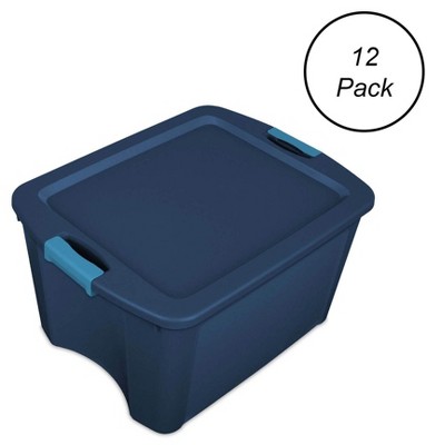 Sterilite 1446740618 Gallon Latch and Carry Storage Tote Box Containers(12 Pack)