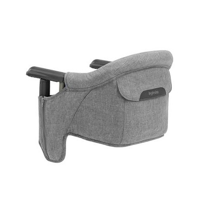 Inglesina Fast Table Chair, Stone Gray Melange - High Chair for Babies & Toddlers 6-36 Months, Fits Tables 0.8'' - 3.35'' Thick - Includes Travel Bag
