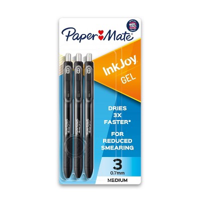 Paper Mate Ink Joy 3pk Gel Pens 0.7mm Medium Tip Black