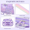 Mini Clear Backpack for Girls, Small Transparent Purple Kids Backpack, Lightweight Stadium Approved Bag for School, Travel, Concerts, and Events - 4 of 4