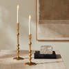 Plum & Post Nicholas Taper Holders, Set of 2 - Gold Cast Aluminum - 4 of 4