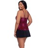 Trimshaper Women's Ronnie Two Tier Ruffle Tankini Swimsuit Top - 2 of 3