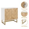 Syemin Decorative Storage Cabinets, 2 Door Storage Cabinet Sideboard, Suitable for Living Room, Entryway and Kitchen Dining Room, - 3 of 4