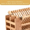 LunaLulinlk 2 Lb Bamboo Dish Drying Rack - Collapsible Wooden Drainer for Kitchen Counter - 2 of 4