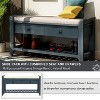Sapphtopaz Storage Bench Shoe Rack Bench Shoe Organizer with Cushioned Seat and Drawers Multipurpose Ottoman with Storage for Entryway Bedroom - 3 of 4